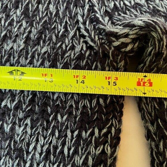 Moda International Cardigan Sweater XS Marled Blue Wooden Toggle Buttons - Picture 9 of 10